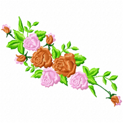 Flowers And Tree Embroidery Design 9 Flowers And Tree Embroidery Design 9
